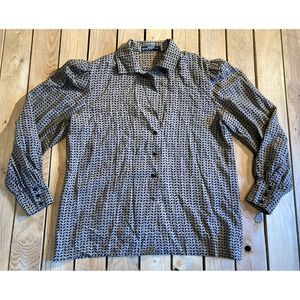 Vintage Adele Simpson 100% Wool blouse
